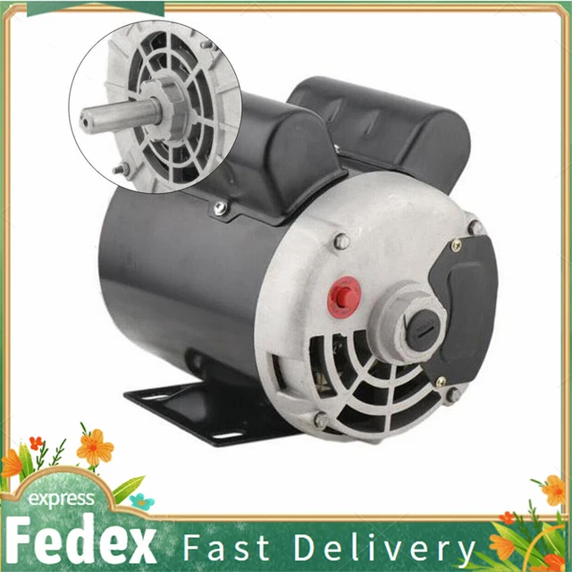 5/8" Shaft Air Compressor Electric Motor SPL 1 Phase 3450RPM 56 Frame 2.0HP US