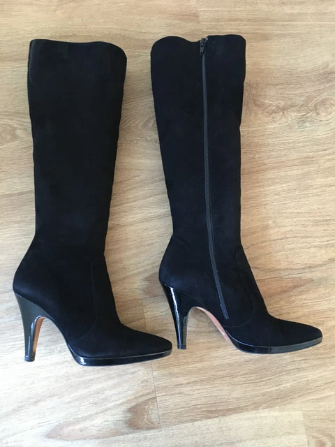 CL Lipbotta Knee-high Boots 100mm Suede Black