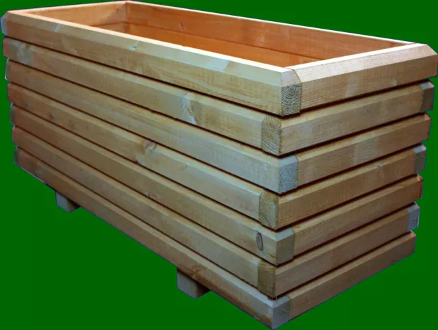 Massiver Pflanzkasten 60/40mm Blumenkasten Hochbeet 120x40x28cm (BxTxH) Nr90