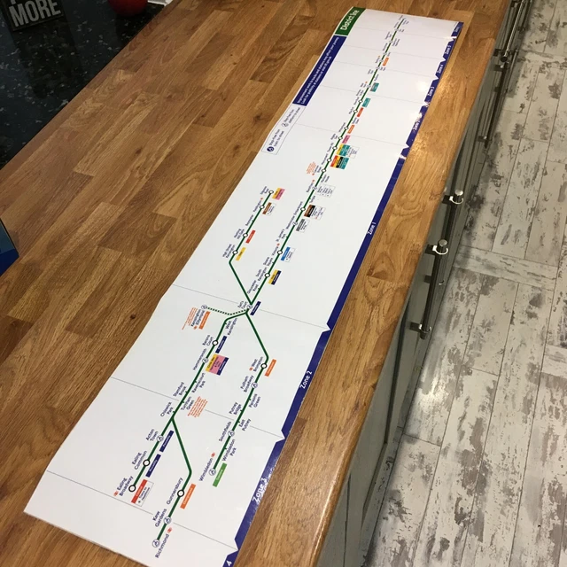 ORIGINAL LONDON UNDERGROUND Tube Map Circle Line Hammersmith & City