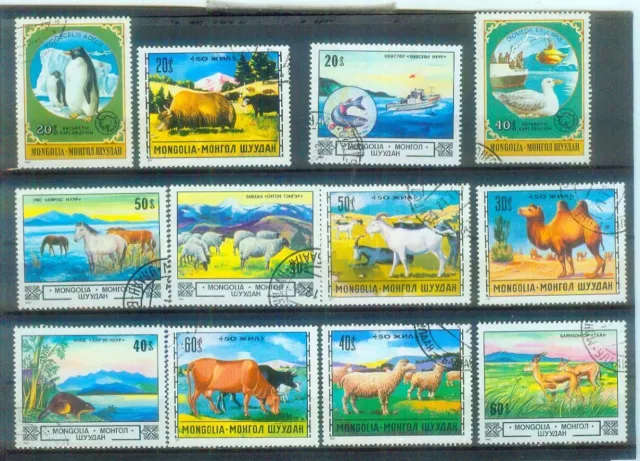 Schönes Lot Briefmarken aus der Mongolei, gestempelt