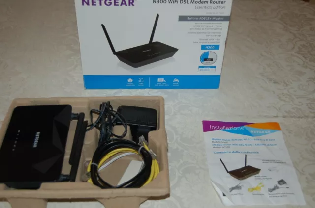 Netgeaor N300 Wifi Dsl Modem router, Essential edition, Nuovo