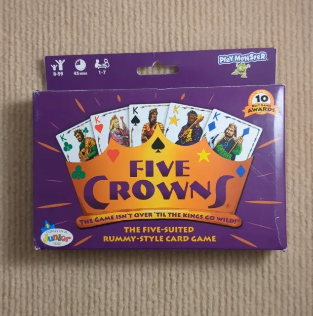 Five Crowns Card Game Rummy Style - Family Fun Game Kids Can Play! NEW