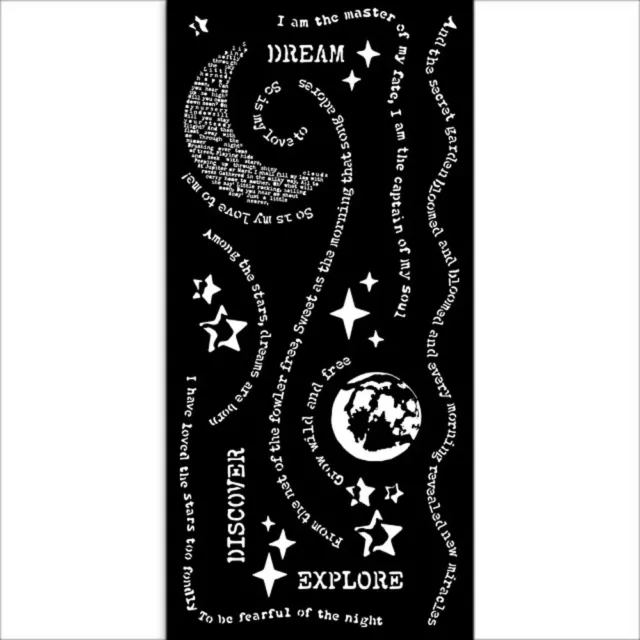 Stamperia Stencil 12 x 25 cm  - Secret Diary Dream - Media Art Stencil