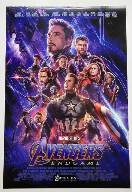Avengers Endgame Marvel 27 X 40 Theatre Double Sided Movie Poster