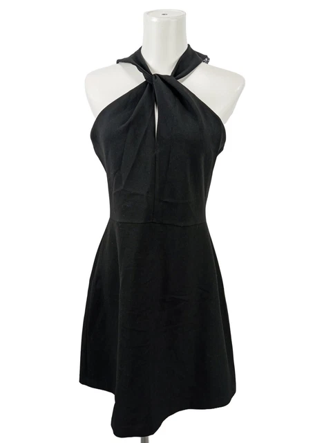 ZARA Robe à manches courtes Dames Robe T EU 36 kaki style décontracté