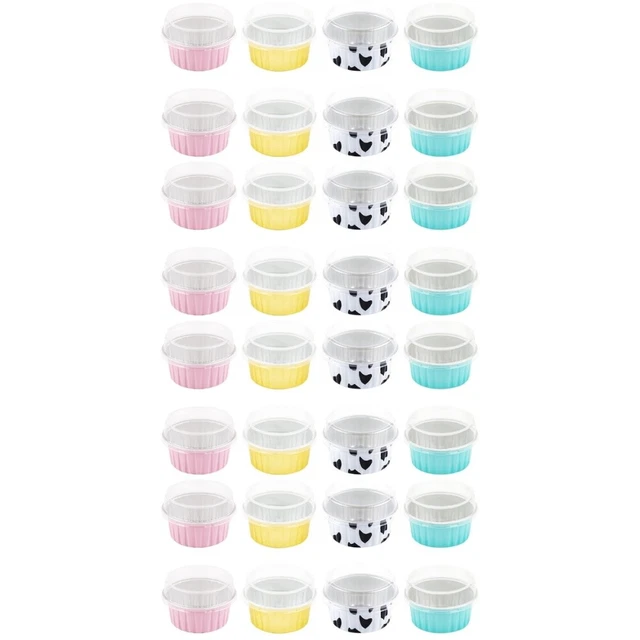 40 piezas convenientes moldes de pudín tazas de pudín de cocina tazas de hornear domésticas