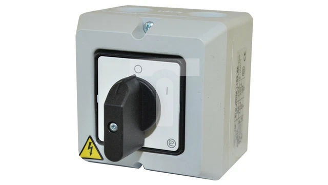 Interrupteur Principal 25A 4 Broches Avec Boîtier IP65 - Pour Circuits Électriques Extérieur/Intérieur
