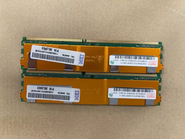 2 x Hynix 1GB PC2-5300 DDR2-667MHz ECC 240 Pin Fully Buffered HYMP512F72CP8D2-Y5