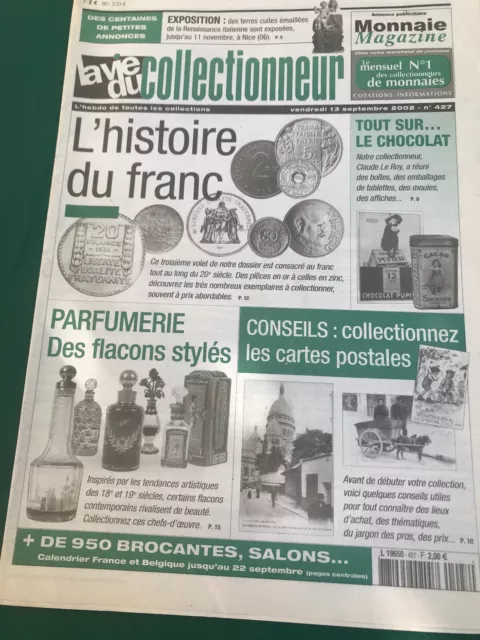 La Vie Du Collectionneur/Histoire Du Franc/Flacon Parfum/Chocolat/Telecarte Auto