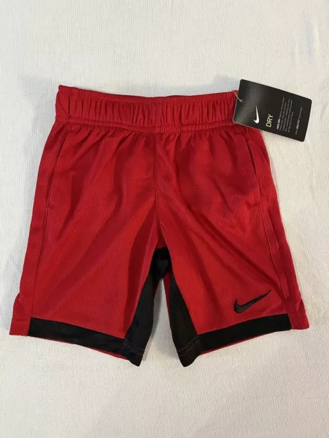 Nike Baby Toddler Boys Dri-Fit Trophy Mesh Shorts Red/Black 2T New