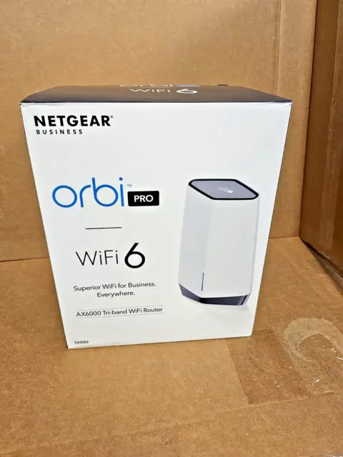 NETGEAR Orbi Pro SXR80 Tri-band Mesh WiFi 6 AX6000 Network Internet Router