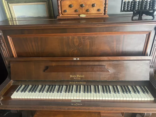 Beautiful Old Mahogany Piano ** Beale Patent Parlour Semi Grand**