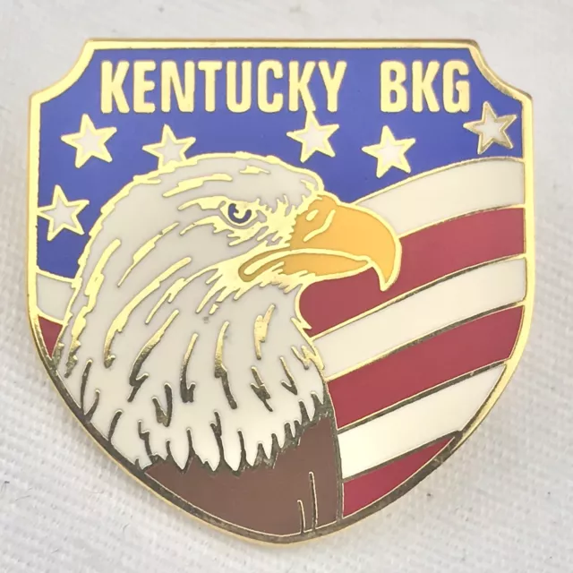 Kentucky BKG USA Flag Bald Eagle Vintage Pin