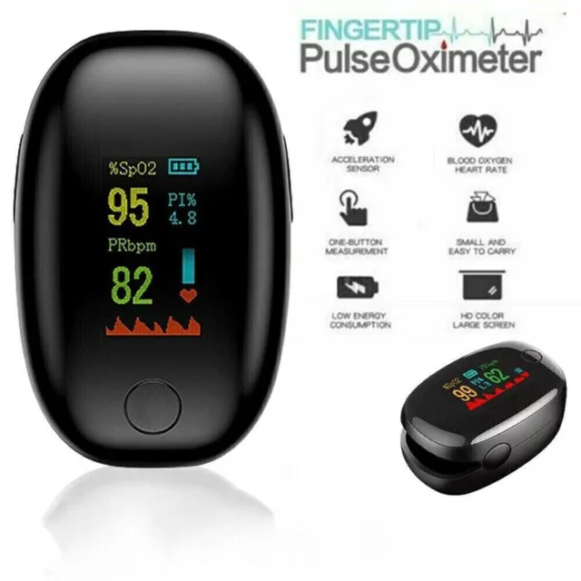 Heart Rate Monitor Oximeter Blood Oxygen SpO2 Finger Pulse Saturation Meter