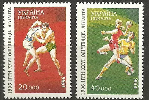 Ukraine - Olympische Sommerspiele in Atlanta postfrisch 1996 Mi. 173-174