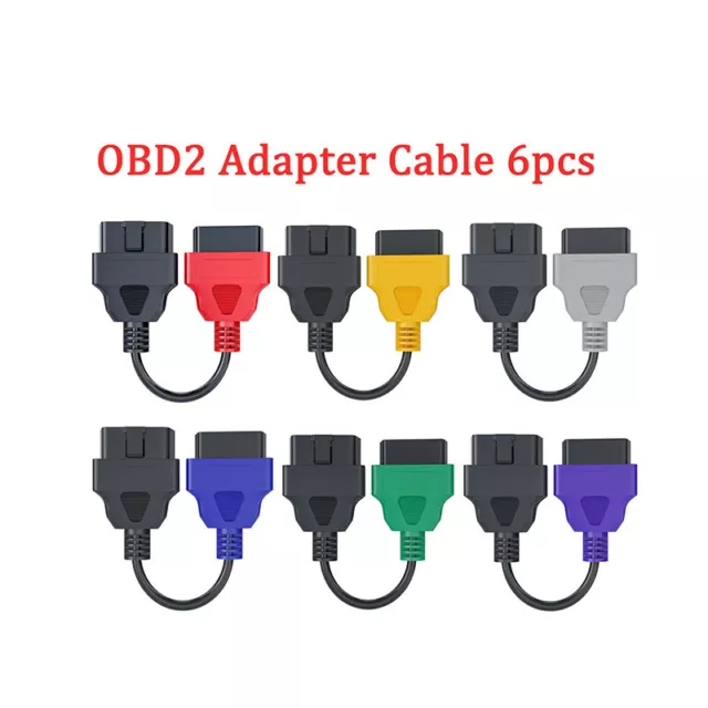 6pcs 16Pin OBD2 ECU Connector Scan Adapter Diagnostic Car Cable For Fiat