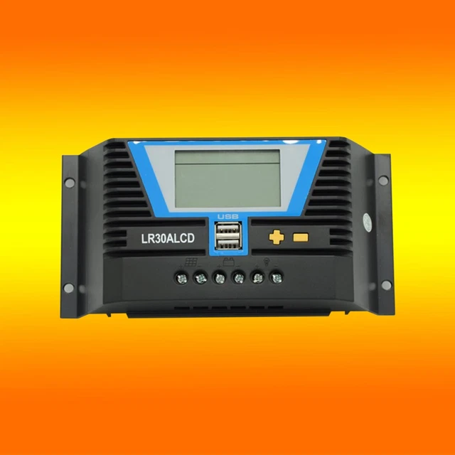 Régulateur De Charge Solaire MPPT 30A 12V/24V Avec écran LCD Et Port USB