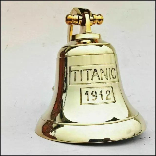 Solid Brass Anchor Ship Titanic Bell1912 London Hanging Bell Nautical Wall Decor