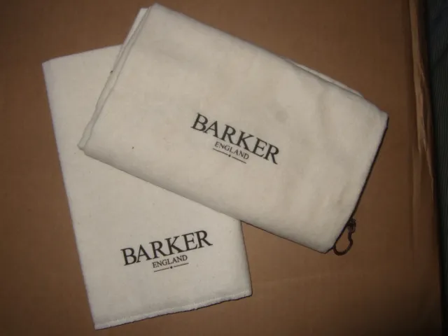 2 bolsas de zapatos de algodón Barker England 1 x Duster