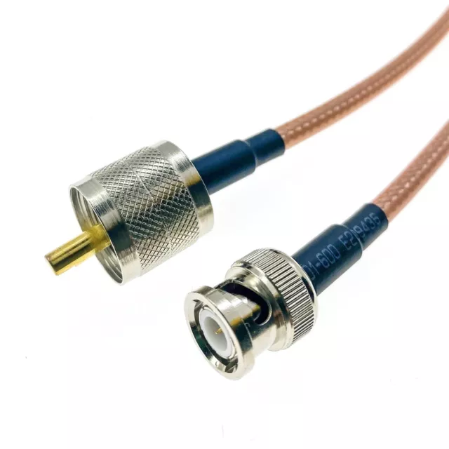 RG400 UHF macho PL259 a BNC enchufe macho RF conector coaxial cable puente lote