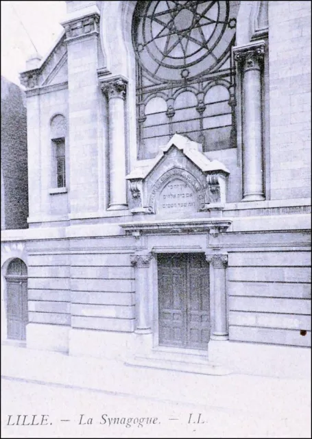 LILLE THE SYNAGOGUE c.1900 ANCIENT POSTCARD NORTH CPA בית חנת