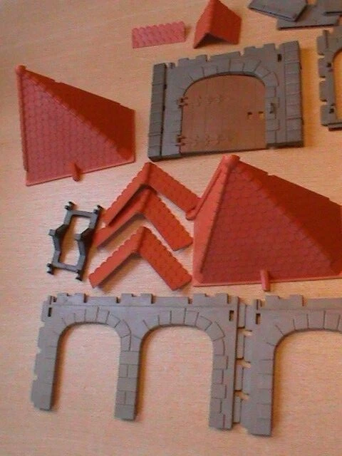 Lot elements de construction maison musee medieval Playmobil 2