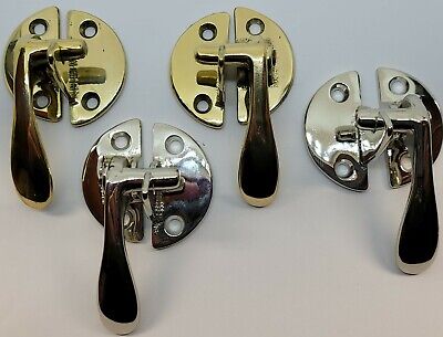 Small Flush Lever Latches Ice box cabinet Boone left OR Right Cast Brass Nickel