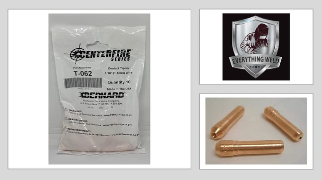 BERNARD, T-062, 1/16" Contact TIP Pack of 10
