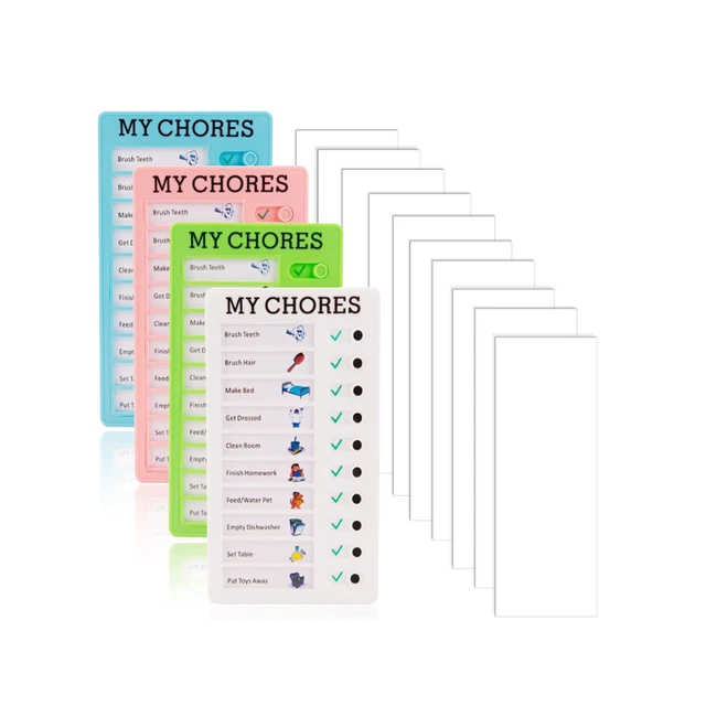 Lot De 2 Tableaux De Récompense Magnétiques Pour Enfants - Avec Stylos - Pour Corvées Et Comportement