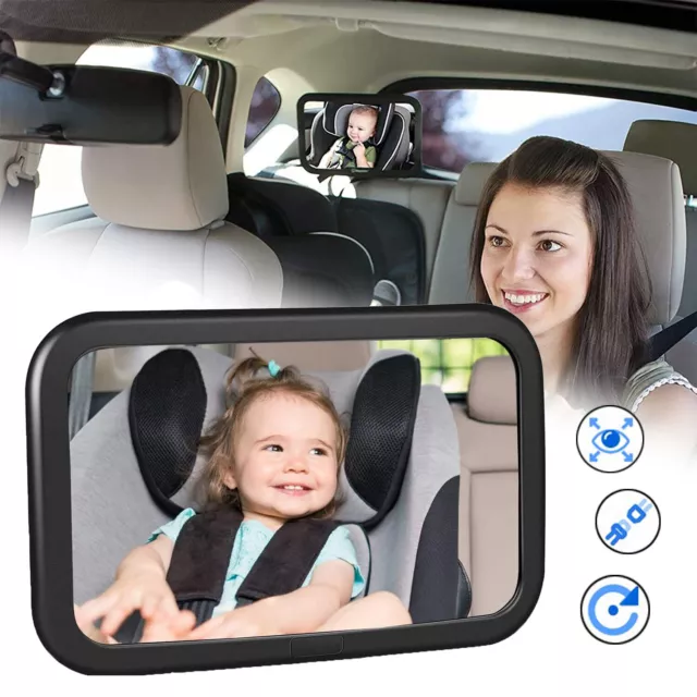 Rücksitzspiegel fürs Baby,360° Schwenkbar Auto-Rücksitzspiegel,Baby Rückspiegel