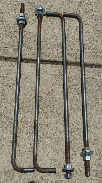 concrete bent anchor bolts 3/4 x 30"  ( Lot of 4)