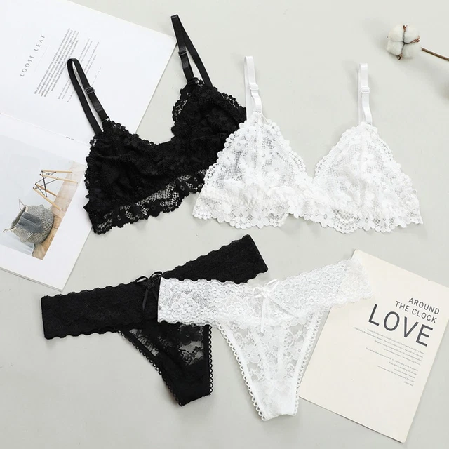 Ensemble de soutien-gorge à lingerie pure séduisant avec poussée et string po
