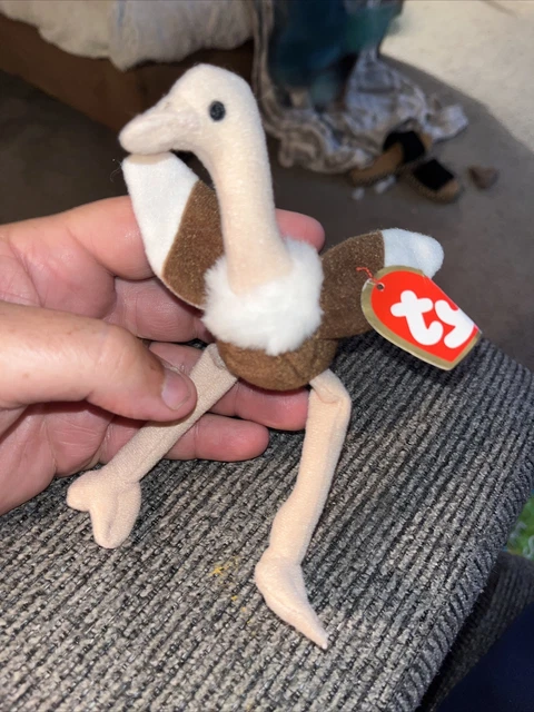 Stretchy The Ostrich 1993 Teenie Beanie Babies Mini Plush Stuffed Animal