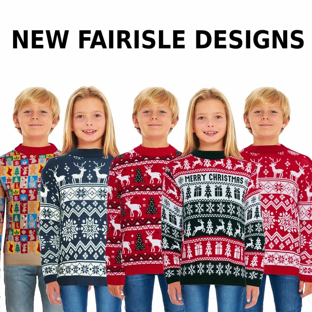 Maglione Nuovo Maglione Inverno Bambini Bambini Ragazze Natale Bambini Inverno Lavorato a Maglia Retro 2