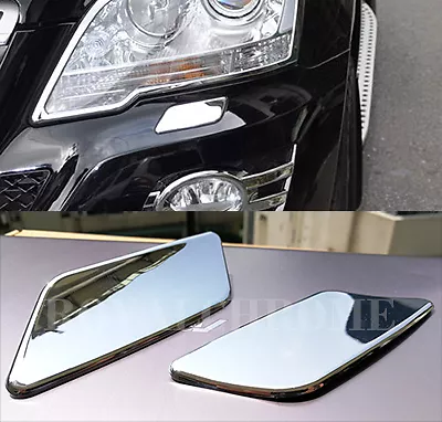 UK STOCK 2 CHROME Headlight Washer Covers Mercedes Benz ML Class W164 LCI 2008 >