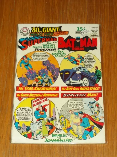 World's Finest #170 Fn (6.0) Dc Comics Superman Batman November 1967 80 Pages