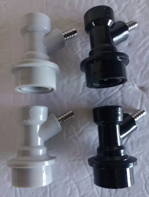 Ball Lock Barb Quick Disconnect Sets Keg/Soda Couplers (2) Liquid & (2) Gas