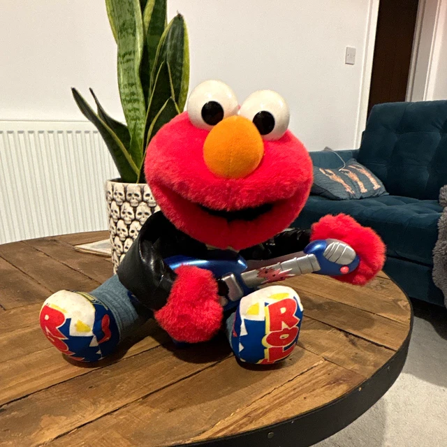 Elmo's Menu VINTAGE SESAME STREET Elmo Plush Soft toy 1990s plays sounds £10.80 ...