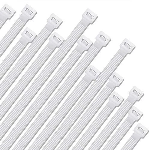 Halsouy Zip Ties Nylon Self-locking Wire Ties 30 Pack - White 24 Inch