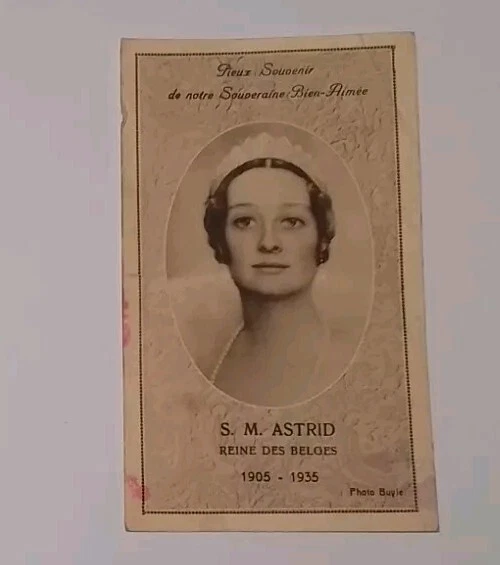 CARTE R.I.P. REINE Astrid , Reine De Belgique EUR 4,00 - PicClick FR