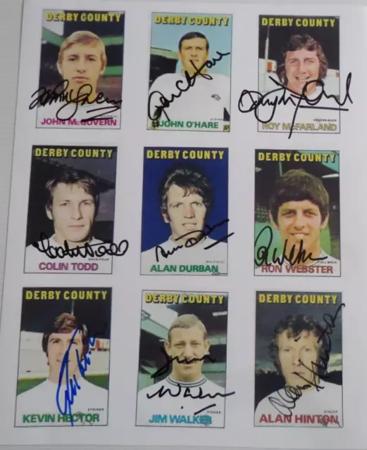 Derby County Autographed 10 X 8 Photograph.