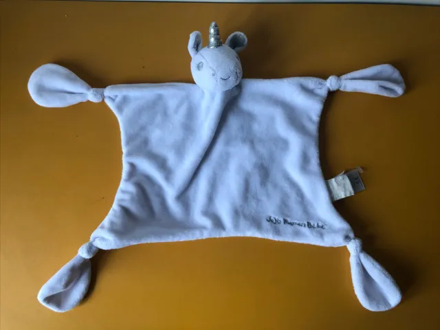 Coperta Comfort Unicorno JoJo Maman Bebe bianco e argento Blankie Dou Dou