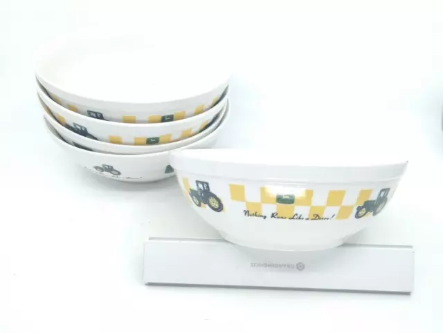 Set of 5 - John Deere Tractor Bowls Nothing Runs Like A Deere Gibson 7"