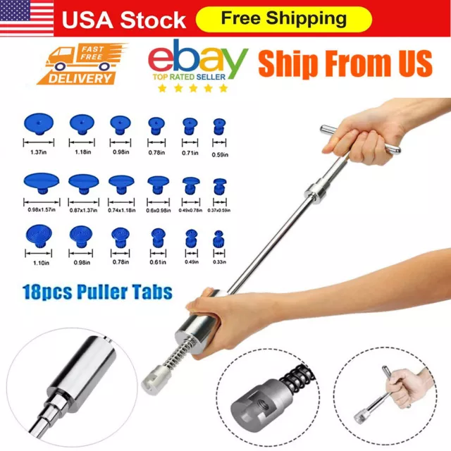 Car Pulling Tabs Paintless Dent Repair Hail Removal Kit For All Puller Tool US