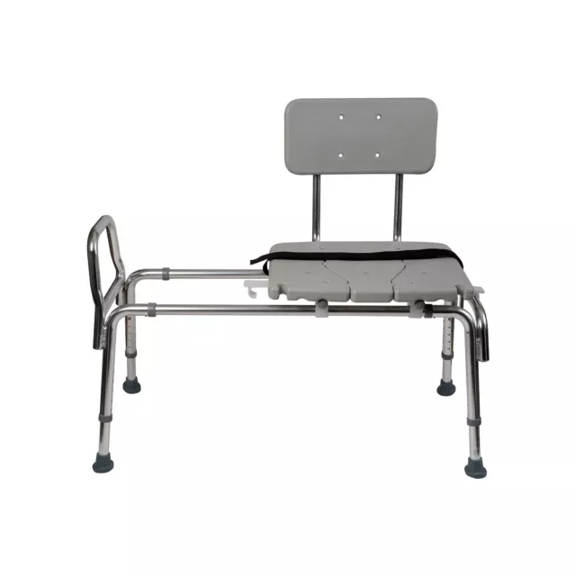 Sliding Shower Chair Transfer Bench - Heavy Duty Sliding Bathtub Seat with Ba...