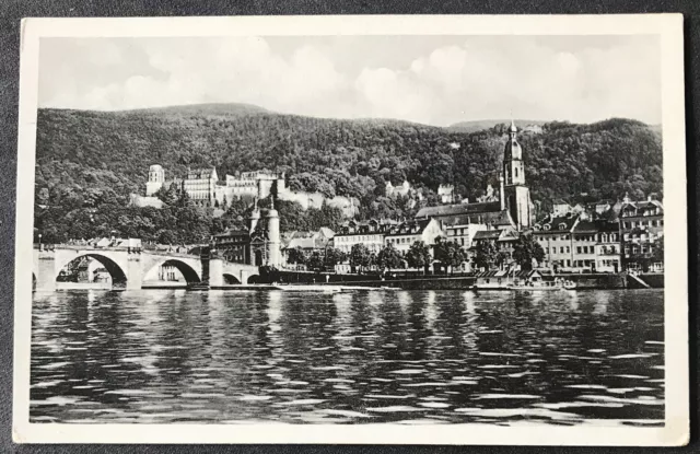 schöne alte AK/PK Heidelberg 69115 „alte Brücke mit Schloß“ - postfrisch