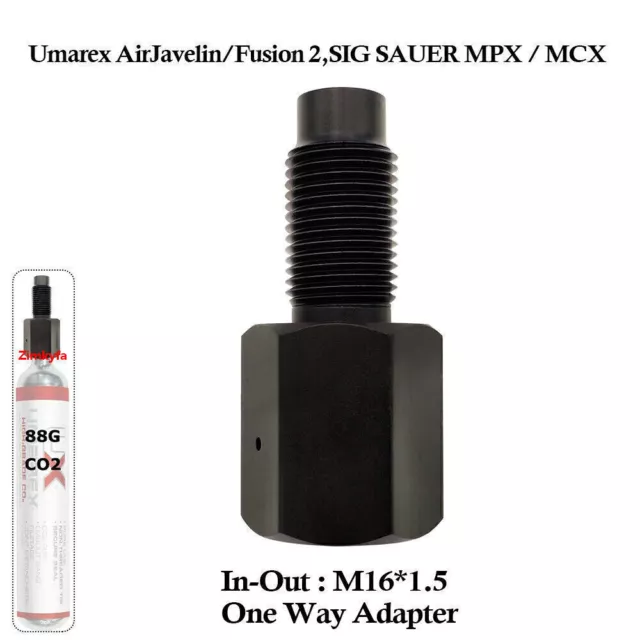 Abnehmbarer CO2 Saver Adapter für 88g CO2 Kapseln für Umarex AirJavelin Fusion 2