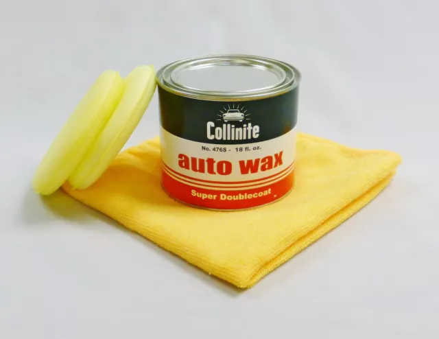 Collinite No.476S Super Double Coat Auto Wax "Kit" - FREE Foam Pads & FREE M/F