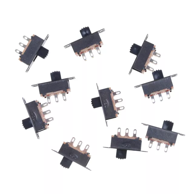 Interruttore a scorrimento verticale 10 x 2 posizioni DPDT 2P2T 6 pin 0,5 A 50 V */t